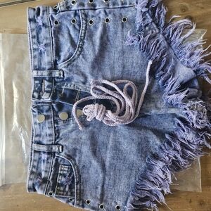 NEW Goth n Rock Frayed Denim Jean Shorts
